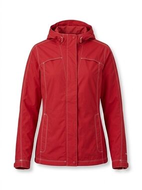 EDDIE BAUER Red Hooded Women's Ski Jacket Size Medium